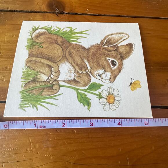 Vtg Blank Note Cards Lil Buddies 1979 Racoon Bunny Beaver 10 Ct Paper Ephemera - Picture 8 of 8